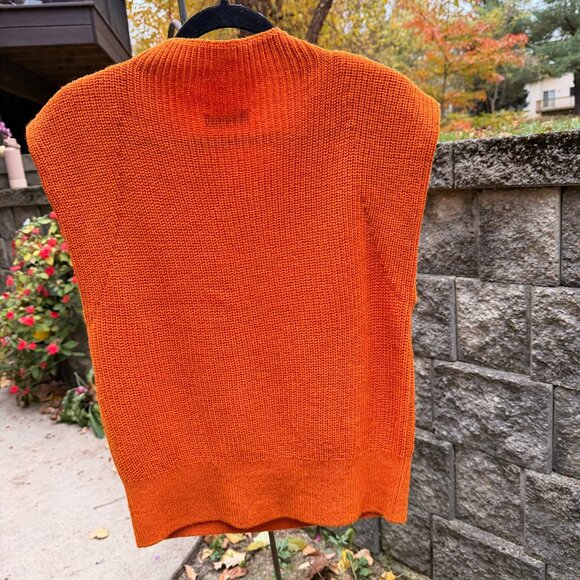 Aritzia Babaton Hazlitt Wool Sweater Vest in Burnt Orange - Picture 9 of 10